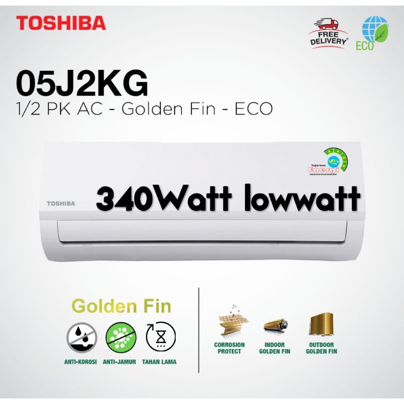 new ac Split Lowwatt 340watt Toshiba by japan plus pasang kota cirebon