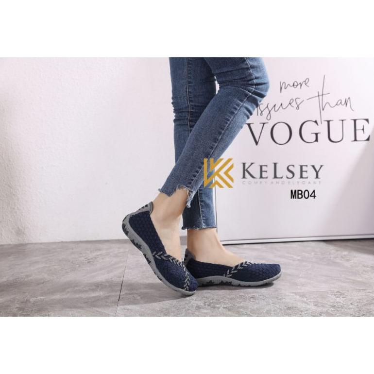 Kelsey Sepatu Rajut Wanita Mb04 Sepatu Rajut Flat Wanita Flats Shoes Rajut Anyaman