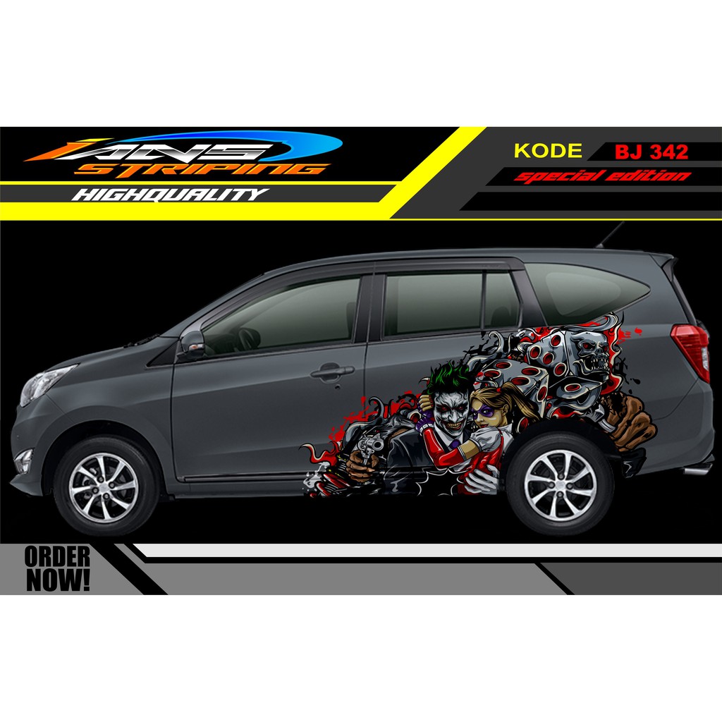 STICKER MOBIL SIGRA / STICKER MOBIL CALYA / STIKER MOBIL KARTUN / DECAL STICKER MOBIL JOKER