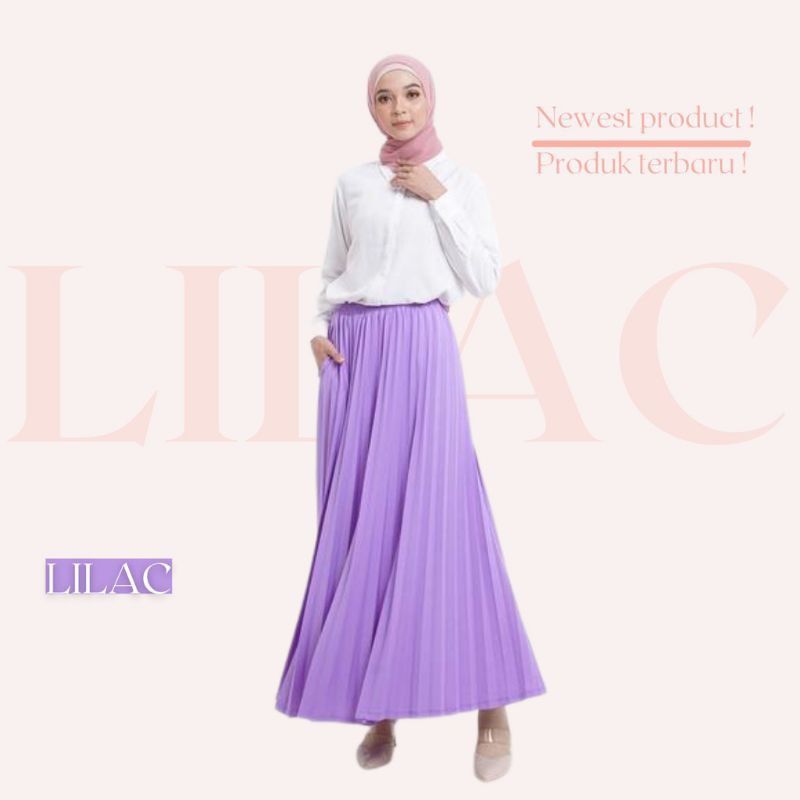 ROK PLISKET DEWASA PREMIUM//BAWAHAN WANITA//ROK PLISKET MAYUNG-Lillac