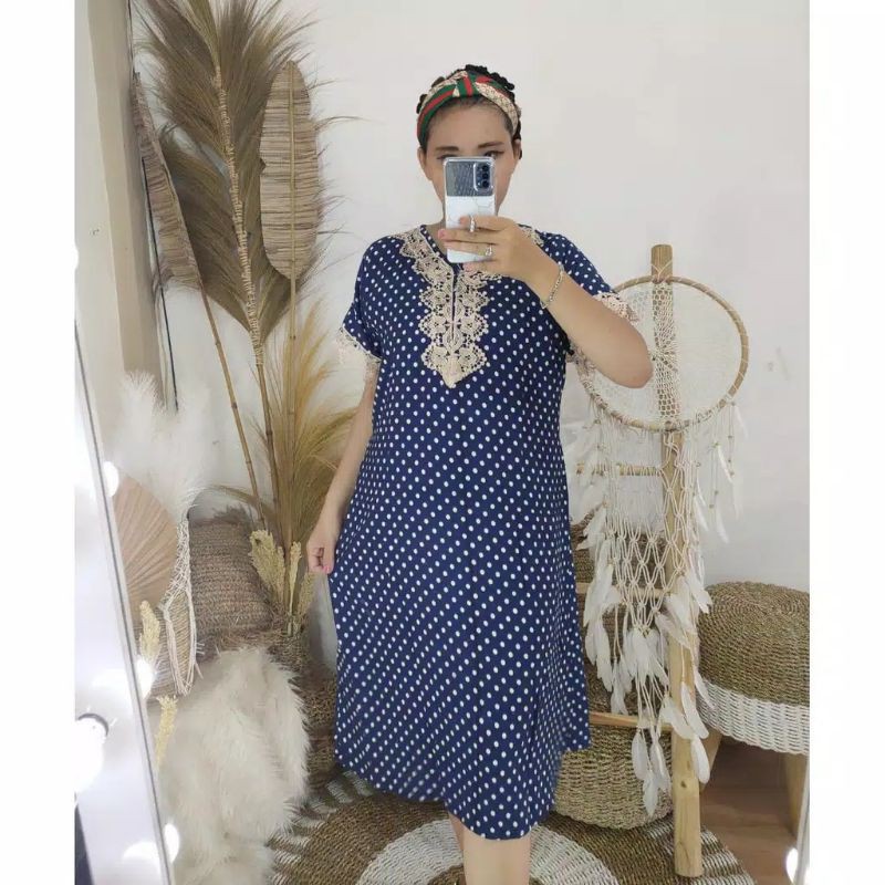 DASTER TURKI POLKA daster arab daster renda