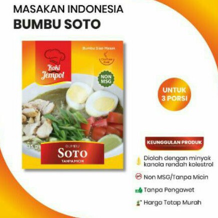 

Koki Jempol Bumbu Soto Ayam Non MSG Non Pengawet