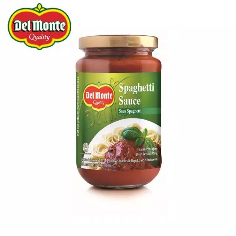 

DELMONTE SAUCE SPAGHETTI 330 GR / SAUS SPAGETI / SAUS INSTAN / BUMBU MASAK / SAUCE PASTA