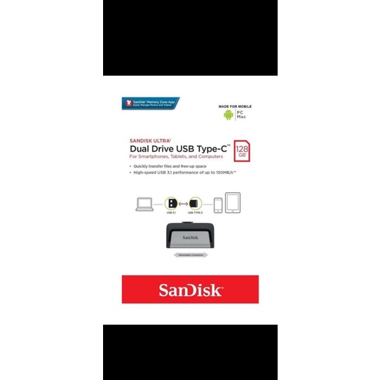 Sandisk Dual Drive TYPE C-16GB 32GB 64GB 128GB USB 3.1 - OTG Type C-16GB 32GB 64GB 128GB USB 3.1