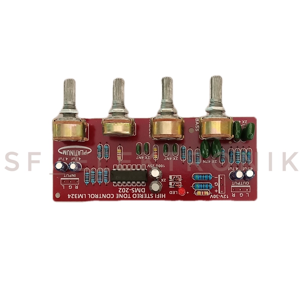 Kit Tone Control Stereo Hifi Stereo LM324 DMS-202