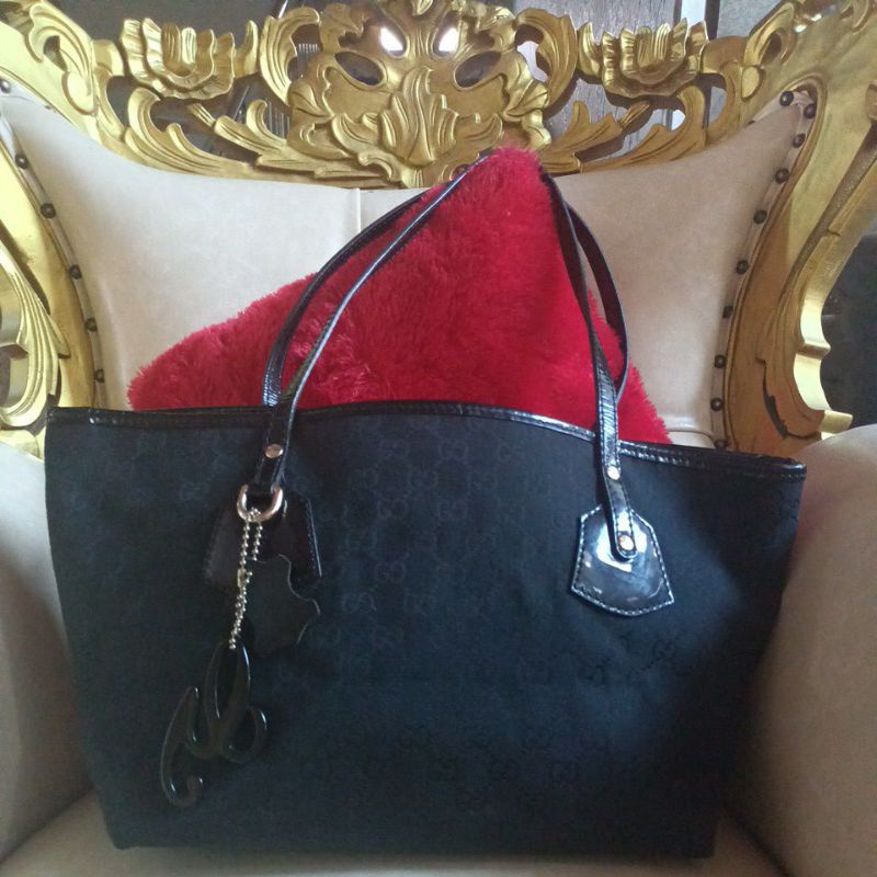 Preloved Tas Second Seken Gucci Tote Canvas