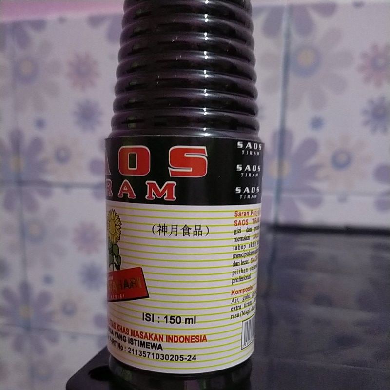 per botol saos tiram cap bunga matahari 150ml.