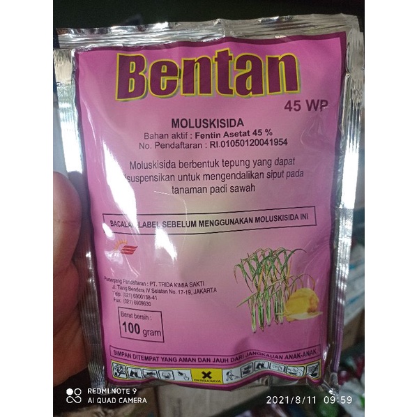 obat keong Bentan 45WP 100gr