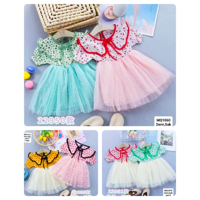 [0-5th] DRESS TUTU ANAK GAUN PESTA SMOKE IMPORT / DRESS SMOKE TILE ANAK IMUT MOTIF POLKADOT DRESS TUTU ANAK IMPORT PREMIUM KERUT SMOKE SABRINA / DRESS PESTA ANAK SABRINA TUTU