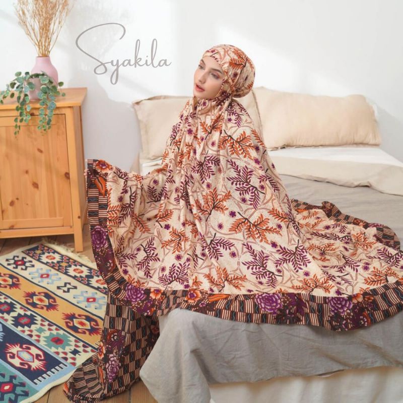 New Mukena dewasa jumbo murah mukena polos dan motif bunga rukuh katun rayon premium mukena Tazbiya 