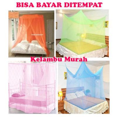 KELAMBU TIDUR ANTI NYAMUK POLOS UK 200X200 TERLRIS