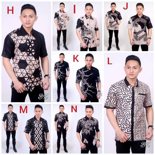 Hem Batik Hitam Manis / Baju Batik Pria Unik / Kemeja Batik / batik Pria