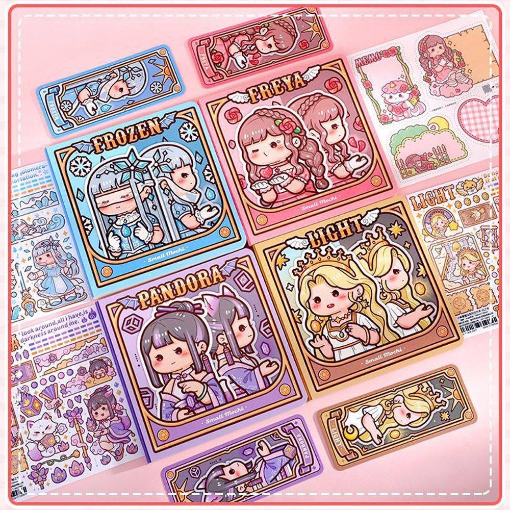 Preva Hand Ledger Set Lovely Fairy Style Notepad Girl Heart Sticker Tape Bahan Buku Diary