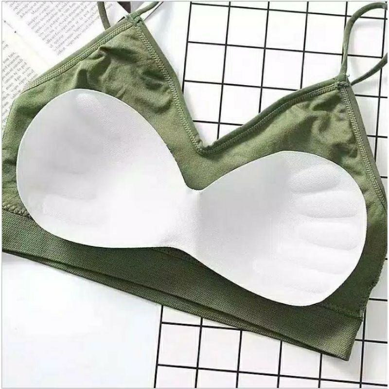 [IMPORT] Bra Sporty Tanpa Kawat BH BEHA Bahan Halus Pakaian Dalam bralette Push Up Elastis Busa