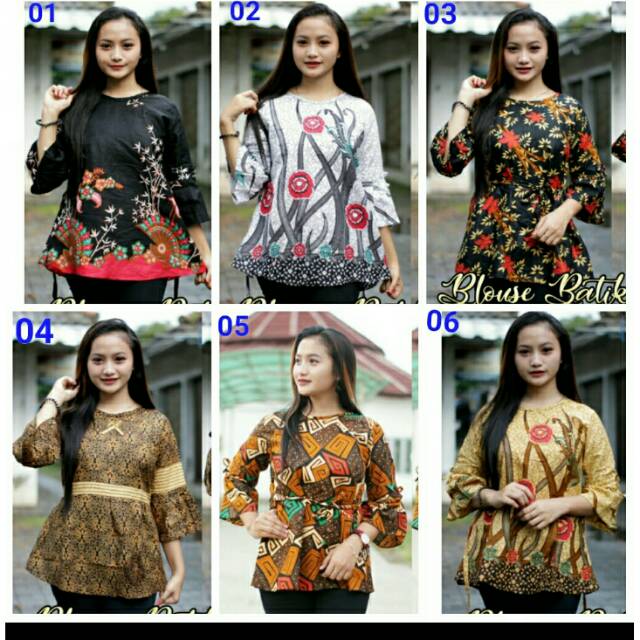 GROSIR BLOUSE BATIK ,ATASAN BATIK WANITA