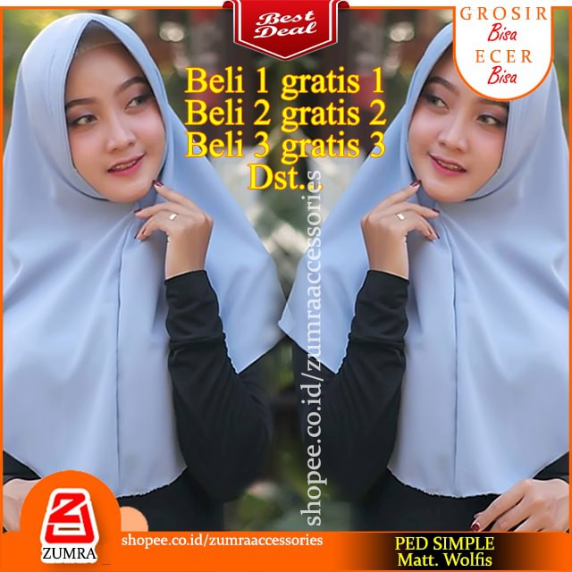 Jilbab Instan Najma 1 Slup Praktis Model Cantik Instant Pad Anti Tembem Antem Termurah Lebaran