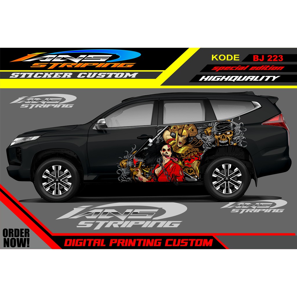 STICKER VARIASI MOBIL PAJERO SPORT, INNOVA, FORTUNER