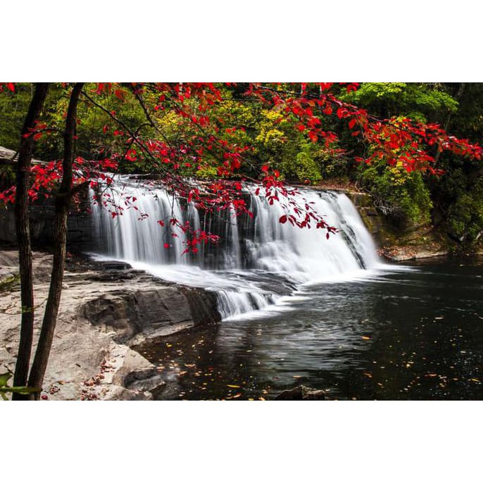 New Produk Repro Lukisan Waterfall Air Terjun Feng Shui Uang Hoki Keberuntungan Barang Terjamin