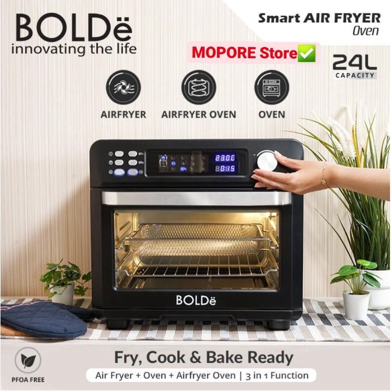 BOLDE Super  Smart Oven Air Fryer 24L Black Diamond Models Kerenz Original