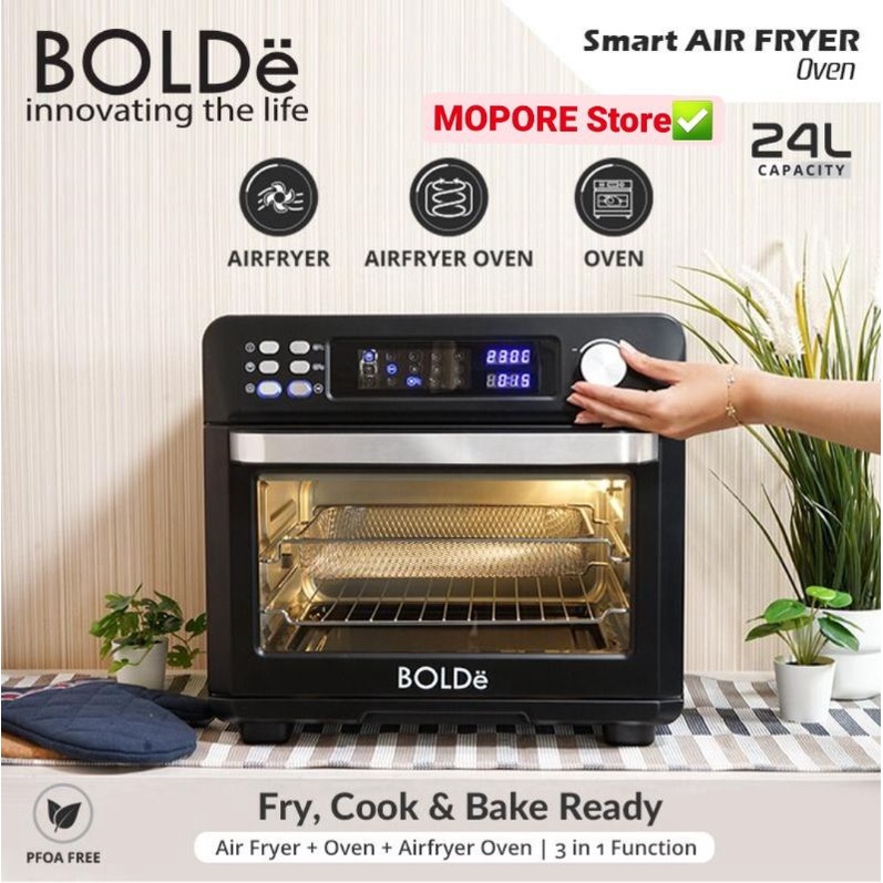 BOLDE Super  Smart Oven Air Fryer 24L Black Diamond Models Kerenz Original