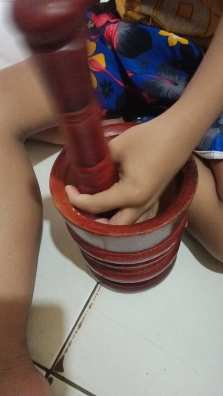 Lumpang Kayu Tradisional Kayu Mahoni Ukuran Kecil! Kuat Tidak Mudah Patah