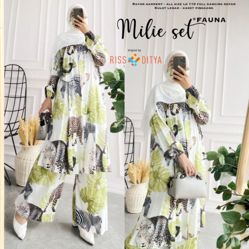 Milie Set Fauna by Rissaditya Setelan Wanita Kekinian