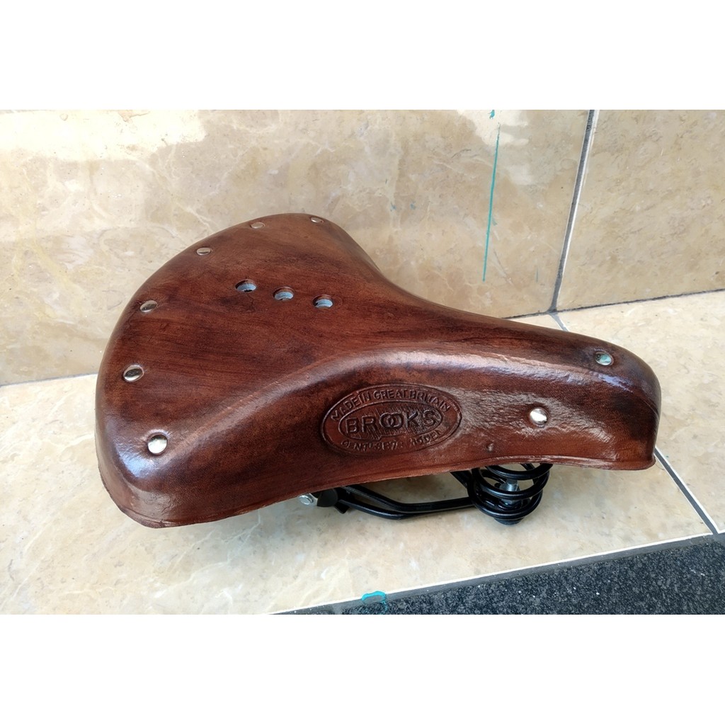 SADEL SEPEDA ONTHEL DAMES -  JOK ONTHEL MODEL DAMES BETINA -  AKSESORIS SEPEDA ONTHEL KULIT ASLI