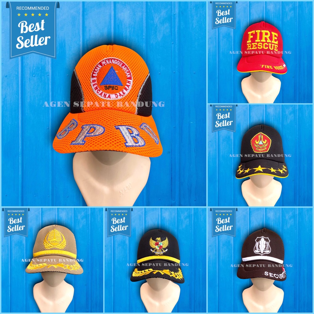 AGEN Topi Security -  Topi Satpam - Topi Doubel Mess Satpol PP - Topi Jaring Dobel Mess - Topi Dinas Topi Jaring PP Pemuda Pancasila - Topi Jala Bordir Logo - Topi Pramuka - Topi BPBD - Topi Pemadam - Topi Fire Fighter - Topi Linmas - Topi Kades