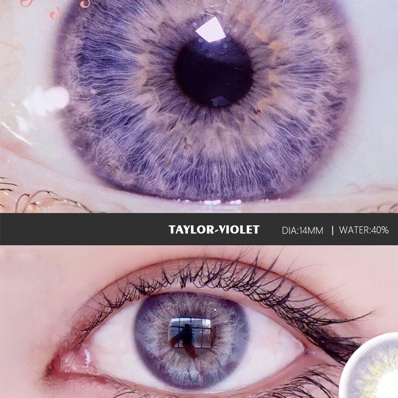 Sepasang Lensa Kontak Berwarna Diameter 14.2MM Softlens Soflen Mata Soflen Soplen Murah Soflen Normal Softlens Hitam