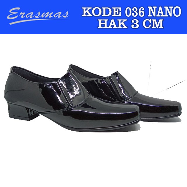 Sepatu Ankle Boot Karet 036 Erasmas Hak 3 Cm Polwan Kowad Satpol PP Security Secwan Bhayangkari