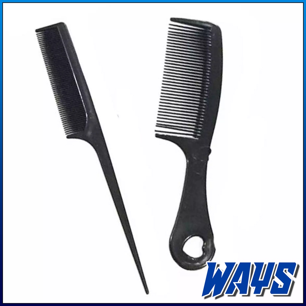 Z059 | 2in1 Sisir Rambut Pria Wanita Isi 2 Pcs Hitam Serbaguna Multifungsi