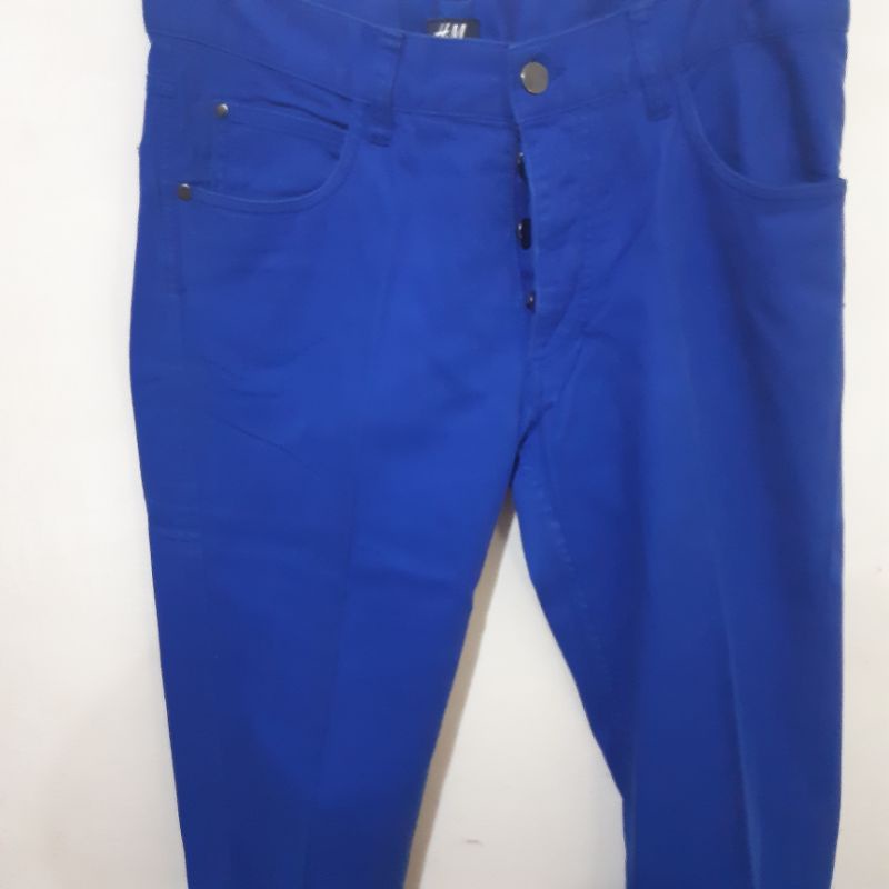 H & M CHINO BLUE PANTS