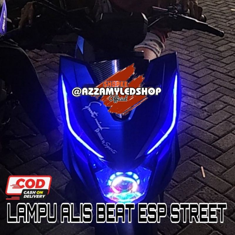 Lampu alis LED DRL alis flexible lentur BEAT ESP BEAT STREET HONDA BEAT no bintik terang berkualitas