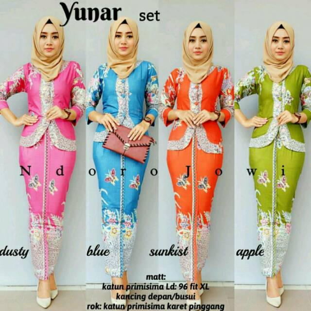 Dress batik modern, Terusan batik dan kebaya modern, Batik Yunar Set
