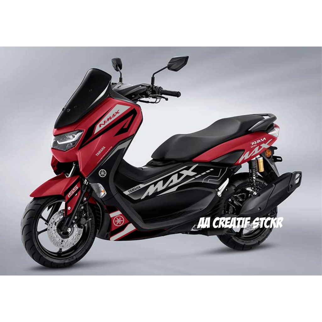 cutting sticker yamaha nmax 2020 motor merah