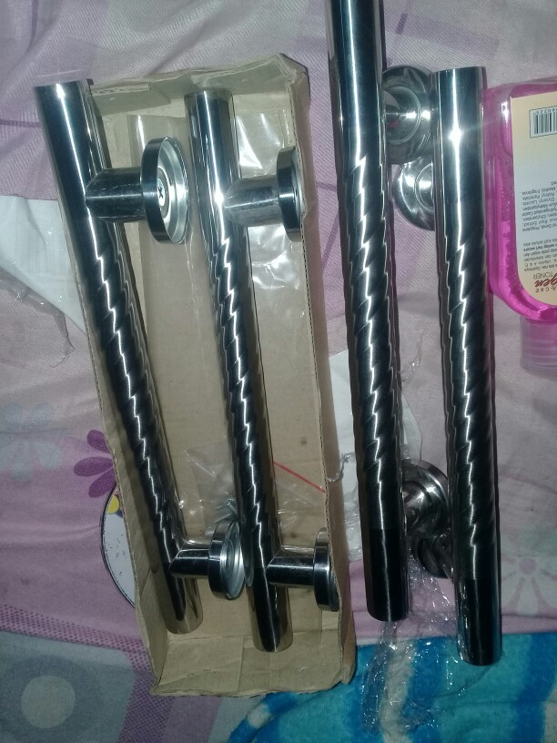 Handle Pintu Kupu Tarung Minimalis Door Pull Stainless 25 Cm Bulat Ulir Gagang Pintu Tarikan Pintu