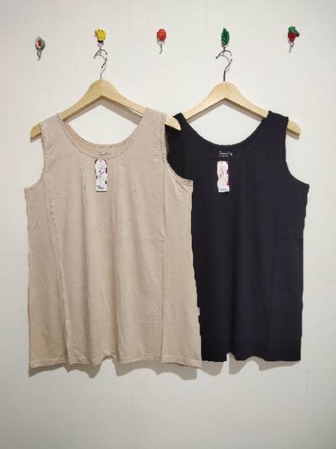 Tanktop Miranda Super Jumbo XXXL BB 90 kg Keatas Tali Lebar Dan Tali Kecil / Camisol Jumbo / Tank Top Jumbo-2