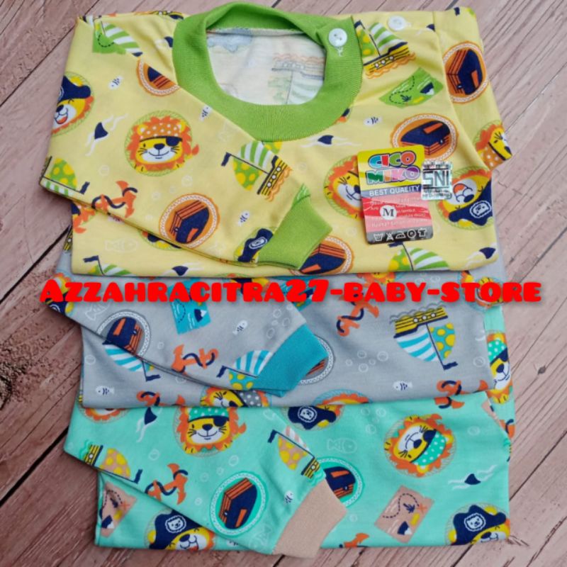 PROMOO!!! CICO MIKO  KAOS OBLONG BAYI KANCING BAHU LENGAN PANJANG UKURAN S M L XL BAHAN ADEM LEMBUT &amp; SNI