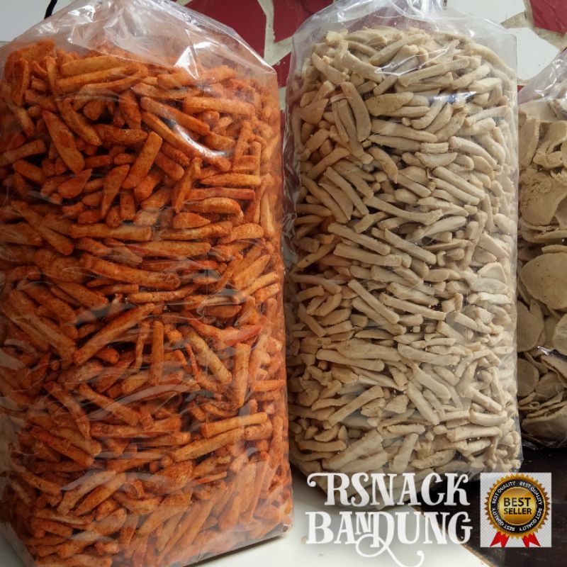 cemilan basreng kiloan baso goreng stik original renyah asin gurih 1kg-5