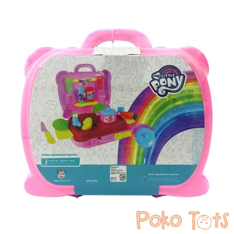 Happy Toon My Little Pony Kitchen Set Case Mainan Masakan Koper Anak Perempuan