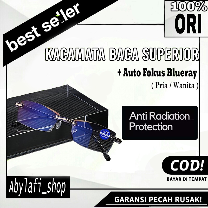 kacamata kaca mata baca plus pria wanita auto focus anti radiasi Blueray blue ray kekinian bisa di l