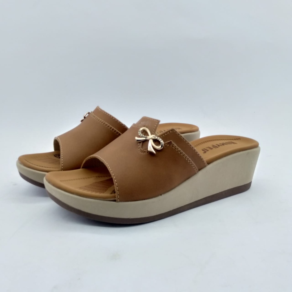 Sandal Wanita HOMYPED Original Terbaru Wedges Promo Ori Size 36 - 40 Kekinian Kulit Sintetis LOUISA 