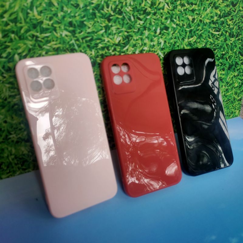 Softcase GLOSSY MACARON PASTEL Square edge Redmi note 9 10 9T Poco X3 11 pro 4G Bahan silicon tebal candy