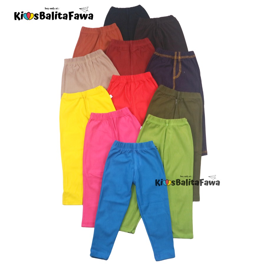 Jegging Polos uk 7-8 Tahun / Legging Jeans Anak Laki Perempuan Celana Polos Leging Panjang Pants