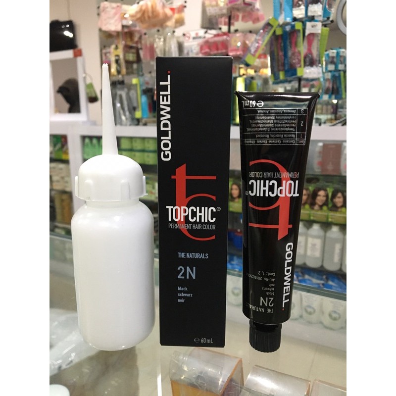 Goldwell Topchic Hair Color 60ml &amp; Oxydant 12ml Kode 2N