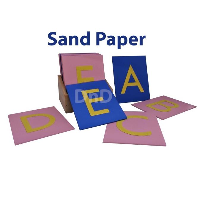 MAINAN ANAK - MONTESSORI SANDPAPER HURUF BESAR ABJAD ABC ALAT PERAGA