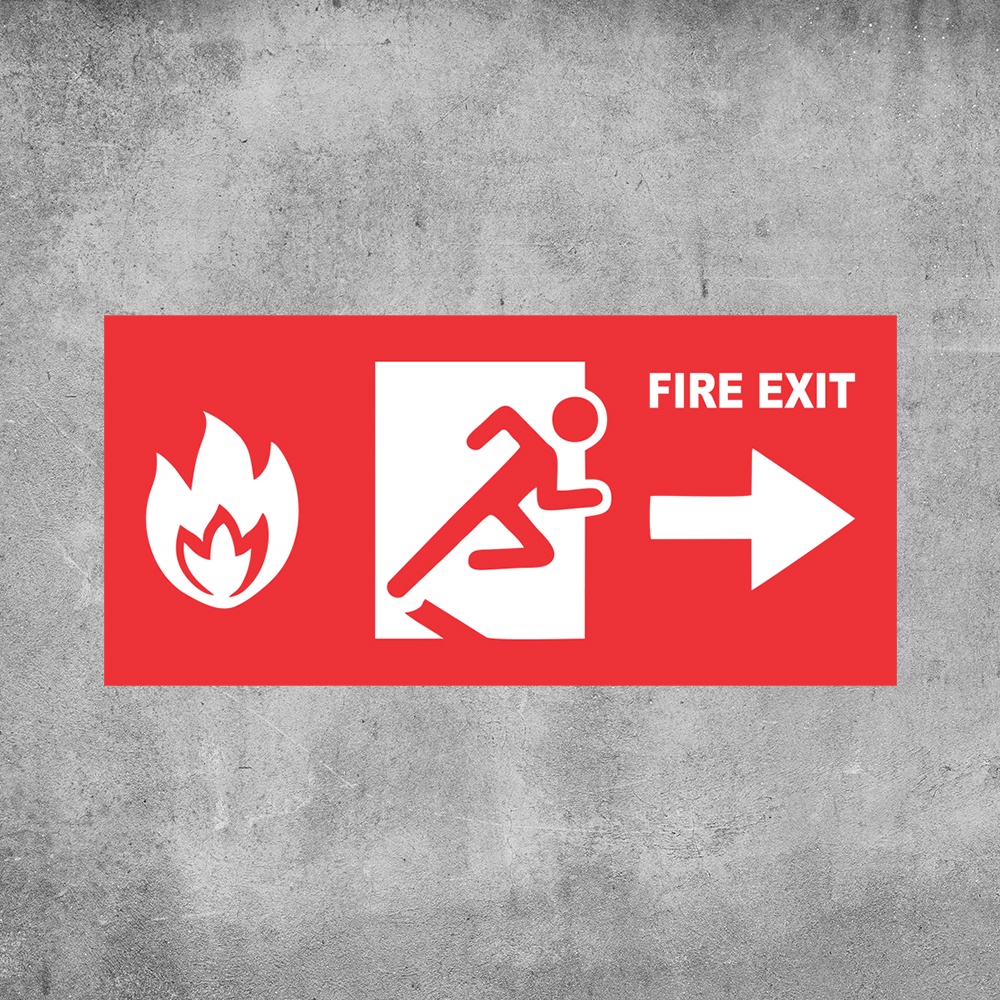 

Sticker Fire Exit Glow in the Dark Murah