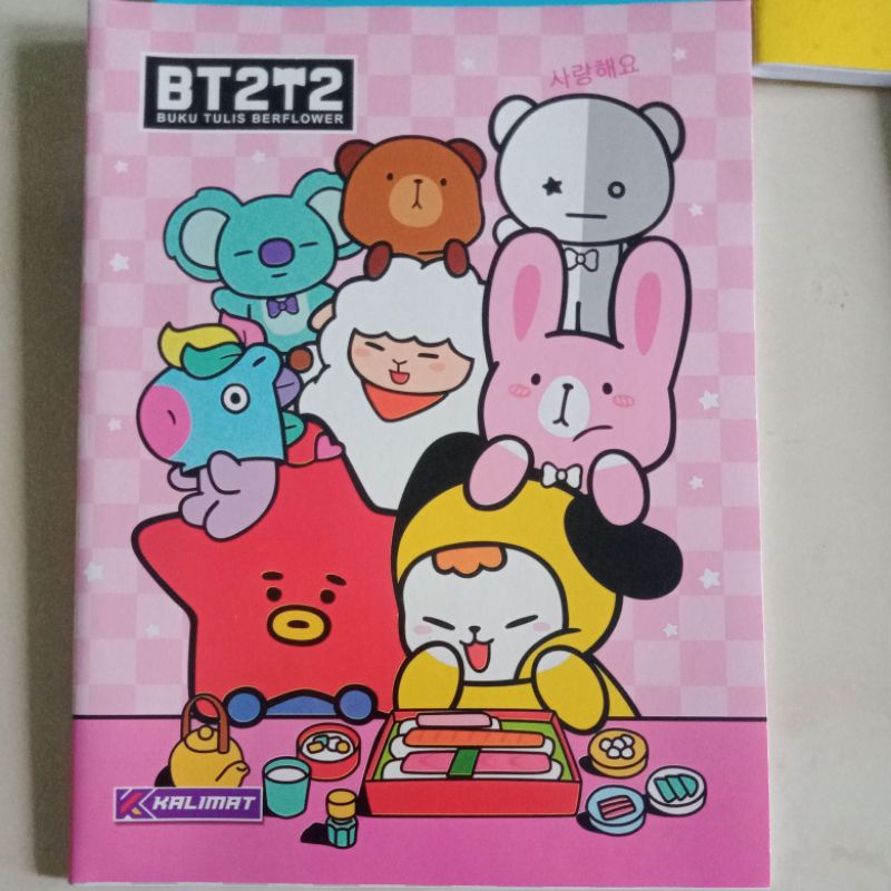 Buku Tulis isi 58 Motif BTS/BT21