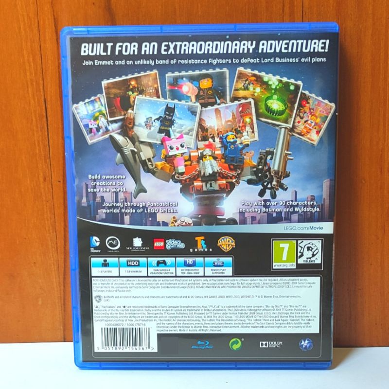 Lego Movie Videogame PS4 Kaset Lego Movies Video Games Playstation PS 4 5 CD BD Game Original Asli Ori Lego Marvel avengers super heroes worlds star wars lego movie ps4