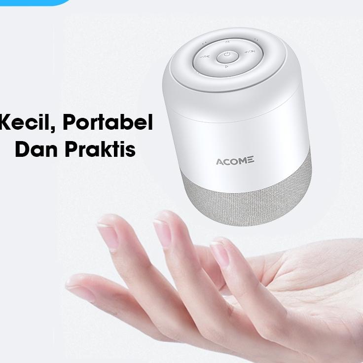 CSM.20Au22r ‑ ACOME Speaker Stereo Bluetooth 5.0 TWS 5W Portable Berbahan lembut Garansi Resmi 1 thn